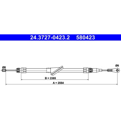 trosas, stovėjimo stabdys
                                ATE                                24-3727-0423-2, ATE, 24-3727-04