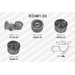 paskirstymo diržo komplektas
                                SNR                                                KD481.03, SN