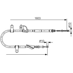 Trosas, stovėjimo stabdys
BOSCH 1987482080, B