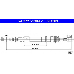 trosas, stovėjimo stabdys
                                ATE                                                24-3727-1309-2,