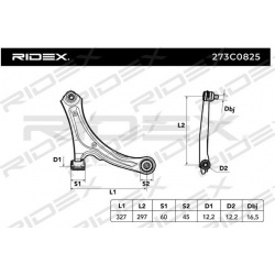 pakabos svirtis
                                RIDEX                                                273C0825, Nenurodytas ga