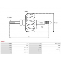 rotorius, kintamosios srovės generatorius Brand new AS-PL
                                AR6011, AS-PL, AR6011, auto detal�