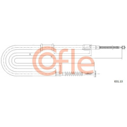 trosas, stovėjimo stabdys
                                COFLE                                                92.631.13, Ne