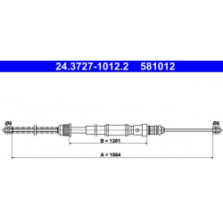 trosas, stovėjimo stabdys
                                ATE                                                24-3727-1012-2,