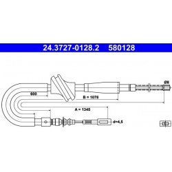 trosas, stovėjimo stabdys
                                ATE                                                24-3727-0128-2,