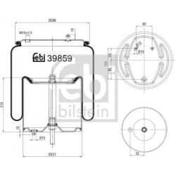 pneumatinė oro pagalvė
                                FEBI BILSTEIN                                                39859, 