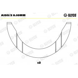atraminis tarpiklis, alkūninis velenas
                                GLYCO                                A195/2 0.10MM, G