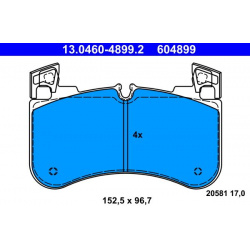 stabdžių trinkelių rinkinys, diskinis stabdys
                                ATE                                         
