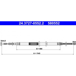 trosas, stovėjimo stabdys
                                ATE                                                24-3727-0552-2,