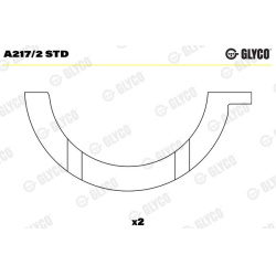 atraminis tarpiklis, alkūninis velenas
                                GLYCO                                A217/2 STD, GLYC