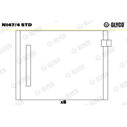 skirstomojo veleno įvorės
                                GLYCO                                                N147/4 STD, 