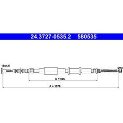 trosas, stovėjimo stabdys
                                ATE                                                24-3727-0535-2,