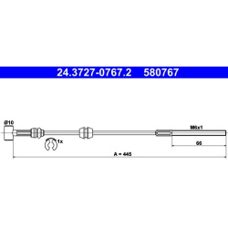 trosas, stovėjimo stabdys
                                ATE                                                24-3727-0767-2,