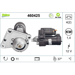 starteris VALEO RE-GEN REMANUFACTURED
                                                460425, VALEO, 460425, auto detalė