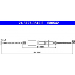 trosas, stovėjimo stabdys
                                ATE                                                24-3727-0542-2,