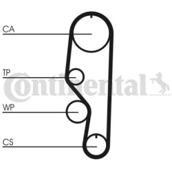 paskirstymo diržas
CONTINENTAL CTAM CT557, CO