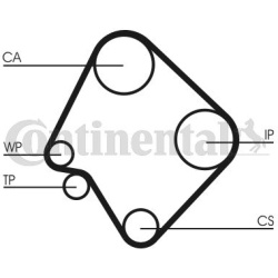 paskirstymo diržas
                                CONTITECH                                                CT532, CONTITECH
