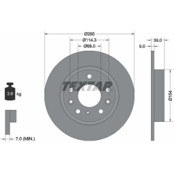 stabdžių diskas (1vnt) PRO
TEXTAR 92324703,