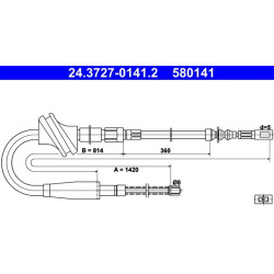 trosas, stovėjimo stabdys
                                ATE                                                24-3727-0141-2,