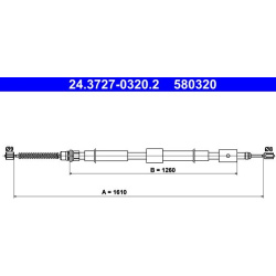 trosas, stovėjimo stabdys
                                ATE                                                24-3727-0320-2,