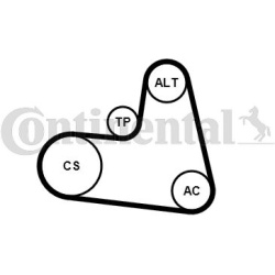 V formos rumbuotas diržas, komplektas
                                CONTINENTAL CTAM                                      