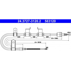 trosas, stovėjimo stabdys
                                ATE                                                24-3727-3120-2,