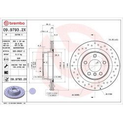 stabdžių diskas (1vnt) XTRA LINE - Xtra
                                BREMBO                                             