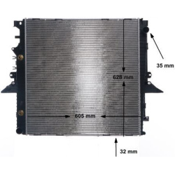 radiatorius, variklio aušinimas BEHR
                                MAHLE                                CR 1905 000S, MAHL