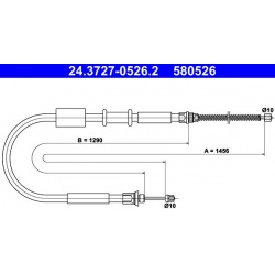 trosas, stovėjimo stabdys
                                ATE                                                24-3727-0526-2,