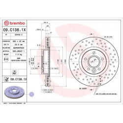 stabdžių diskas (1vnt) XTRA LINE - Xtra
                                BREMBO                                             