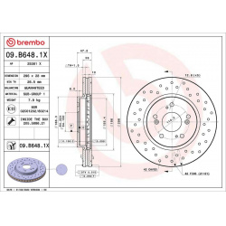 stabdžių diskas (1vnt) XTRA LINE - Xtra
                                BREMBO                                             