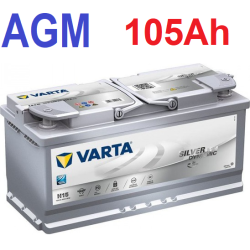 Akumuliatorius VARTA 105Ah 950A AGM (+start-stop)
                                VARTA                                AKU105