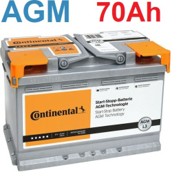 Akumuliatorius CONTINENTAL AGM 70Ah 720A PREMIUM
                                CONTINENTAL                                 