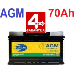 Akumuliatorius COMLINE AGM 70Ah 760A
                                                CB096AGM, COMLINE, CB096AGM, auto detal�