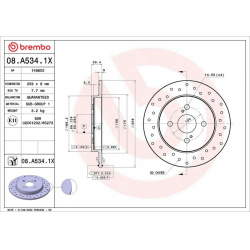 Stabdžių diskas XTRA LINE - Xtra
BREMBO 08.A