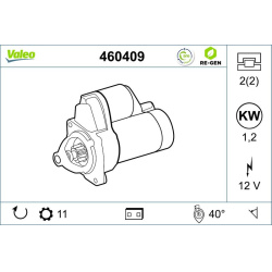 starteris VALEO RE-GEN REMANUFACTURED
                                                460409, VALEO, 460409, auto detalė