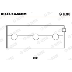 pagrindiniai guoliai, alkūninis velenas
                                GLYCO                                               