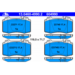 stabdžių trinkelių rinkinys, diskinis stabdys
                                ATE                                         