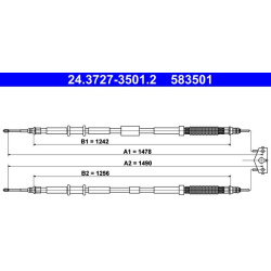 trosas, stovėjimo stabdys
                                ATE                                                24-3727-3501-2,