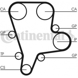 paskirstymo diržas
                                CONTINENTAL CTAM                                                CT1122, C