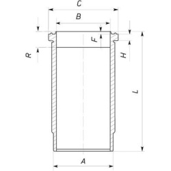 cilindro įvorė
                                MAHLE                                                037 WN 27 01, MAHLE, 03