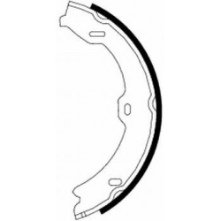 stabdžių trinkelių komplektas, stovėjimo stabdis
                                MINTEX                                  