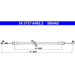 trosas, stovėjimo stabdys
                                ATE                                24-3727-0462-2, ATE, 24-3727-04