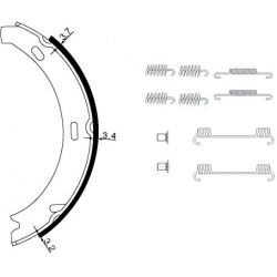 stabdžių trinkelių komplektas, stovėjimo stabdis
                                MINTEX                                  