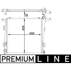 radiatorius, variklio aušinimas BEHR *** PREMIUM LINE ***
                                MAHLE                             