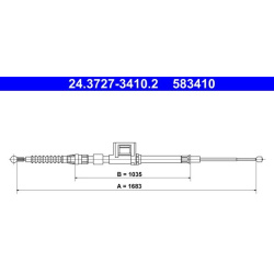 Trosas, stovėjimo stabdys
                                ATE                                                24-3727-3410-2,