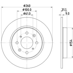 stabdžių diskas (1vnt)
                                MINTEX                                                MDC2669, Nenur
