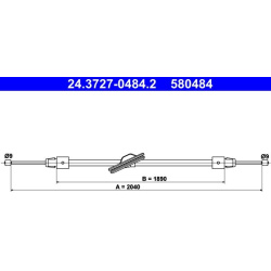 trosas, stovėjimo stabdys
                                ATE                                                24-3727-0484-2,