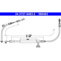 trosas, stovėjimo stabdys
                                ATE                                                24-3727-0483-2,