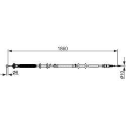 trosas, stovėjimo stabdys
                                BOSCH                                                1 987 482 579